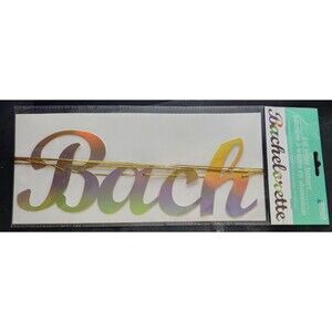 Bachelorette Foil Letter Banner 9ft – Rainbow Iridescent Party Décor